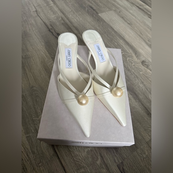 Jimmy Choo Shoes - Jimmy Choo Bridal Sana 50 embellished satin mules